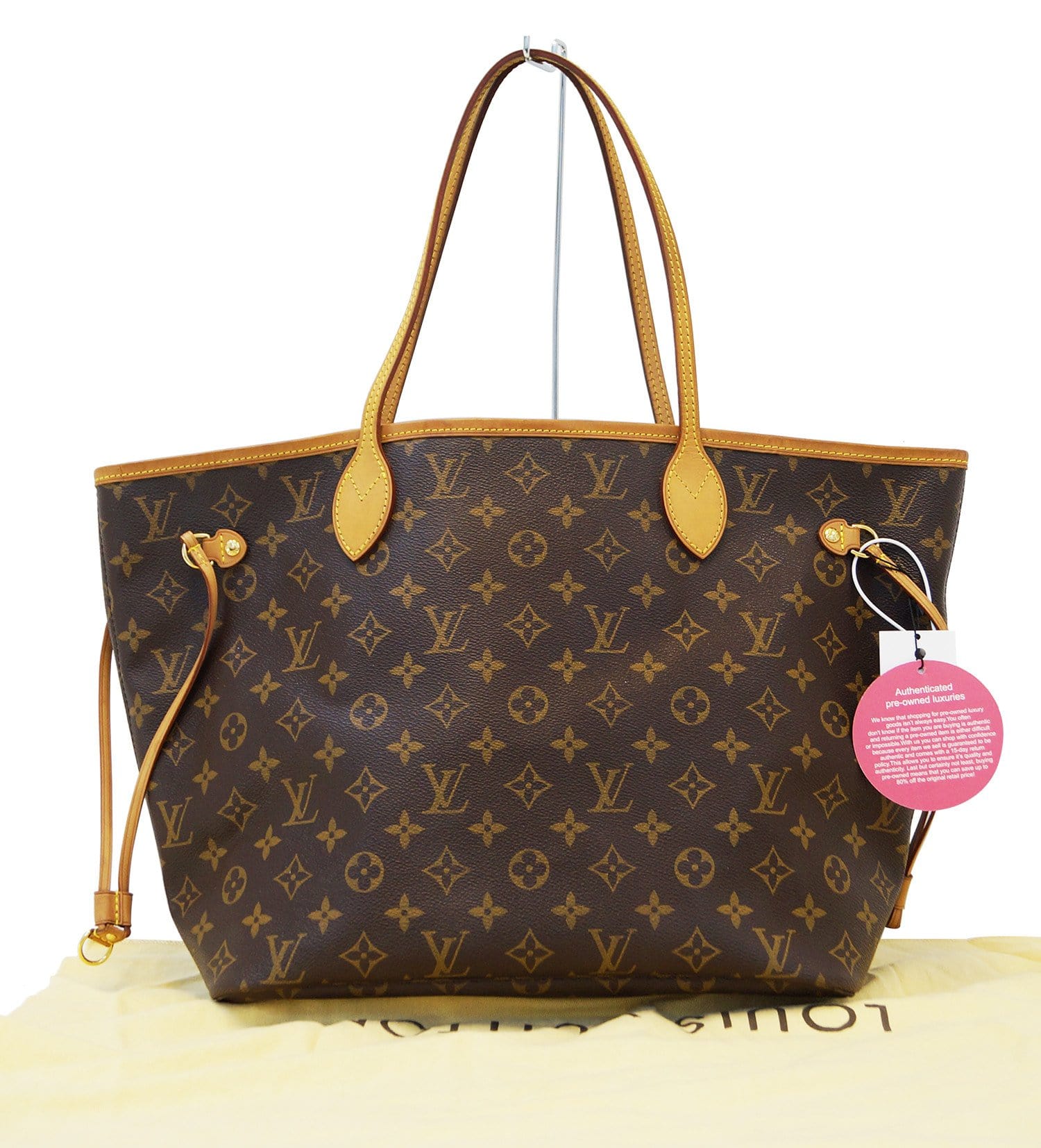 Used LV neverfull Mm fully leather, Luxury, Bags & Wallets on