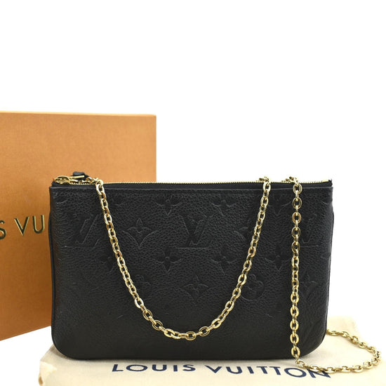 Louis Vuitton Navy x Red Empreinte Leather Double Zip Pochette Crossbody  861864