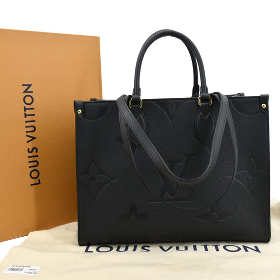 LOUIS VUITTON Onthego MM Giant Monogram Empreinte Leather Tote Bag Bei
