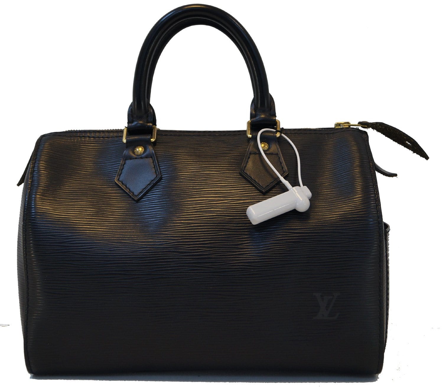 LOUIS VUITTON Black Epi Leather Speedy 25 Satchel Handbag