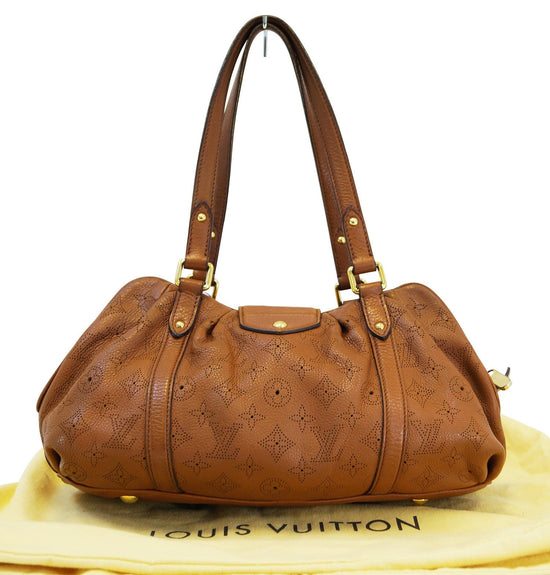 Louis Vuitton Chocolate Monogram Mahina Leather Lunar PM Bag