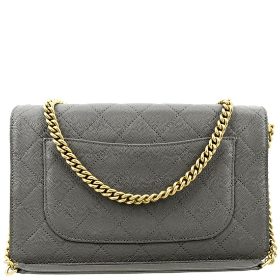 Coco curve leather crossbody bag Chanel Grey in Leather - 24474223