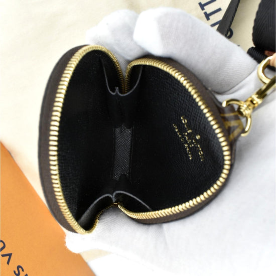 Black Louis Vuitton Nylon Strap with Monogram Round Coin Purse, louis  vuitton pre owned shirley shoulder bag item