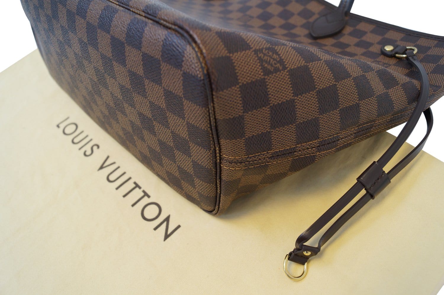 Authentic LOUIS VUITTON Neverfull MM Damier Ebene Pink Tote Bag TT1392