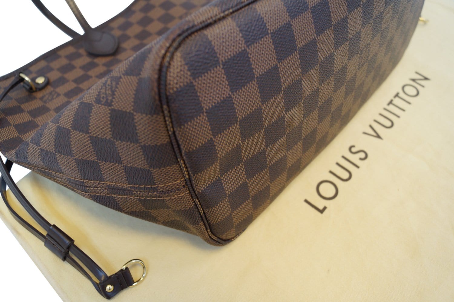 LOUIS VUITTON Damier Azur Braided Neverfull MM Pink Limited