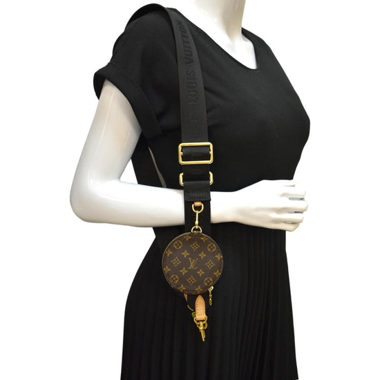 Black Louis Vuitton Nylon Strap with Monogram Round Coin Purse, louis  vuitton pre owned shirley shoulder bag item