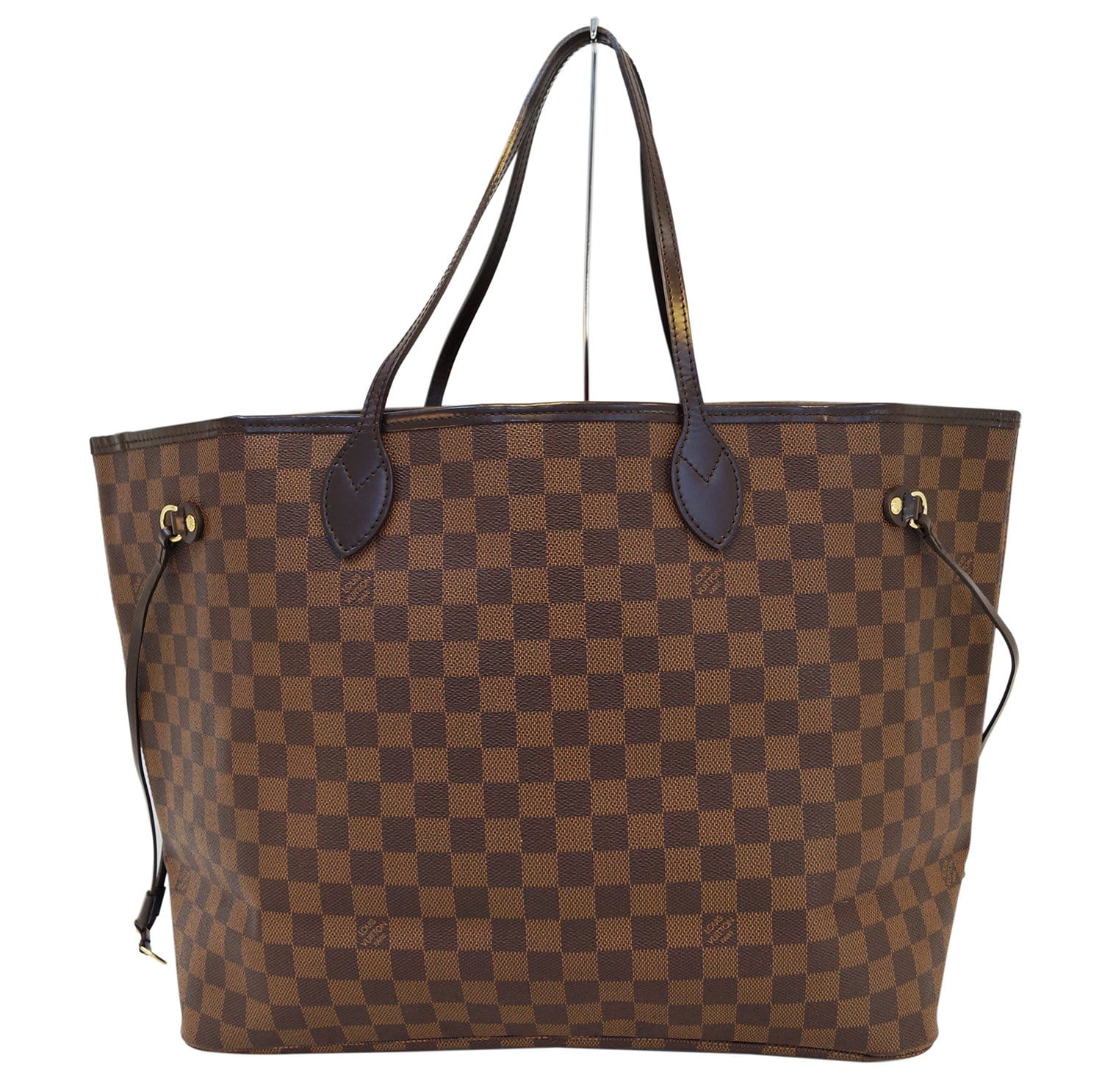 Authentic LOUIS VUITTON Damier Ebene Neverfull GM Tote Bag E3227