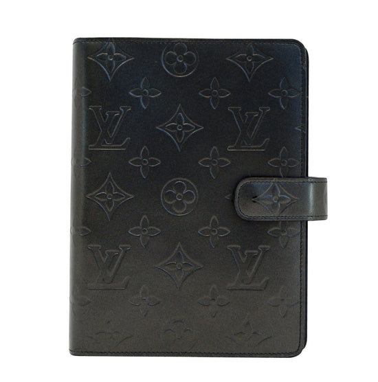 LOUIS VUITTON Monogram Mat Agenda MM Day Planner Cover