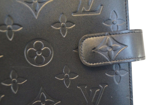 LOUIS VUITTON Suhalis Agenda MM Day Planner Cover Black - Sale