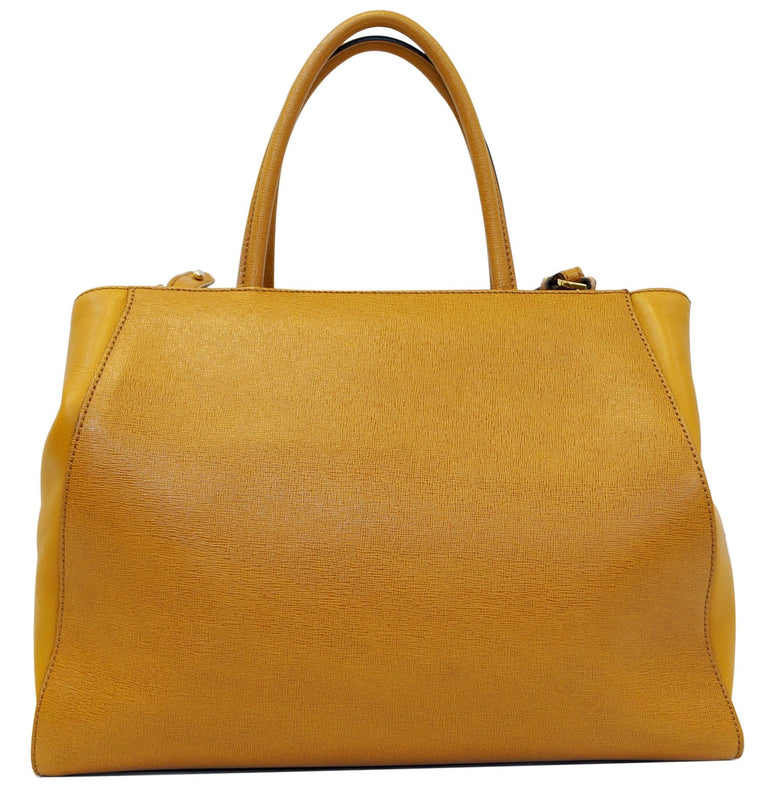 FENDI Tan Leather 2 Jours Shoulder Handbag