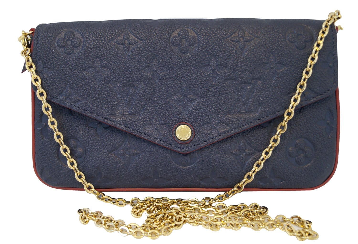 Louis Vuitton Felicie Pochette Chain Clutch Bag