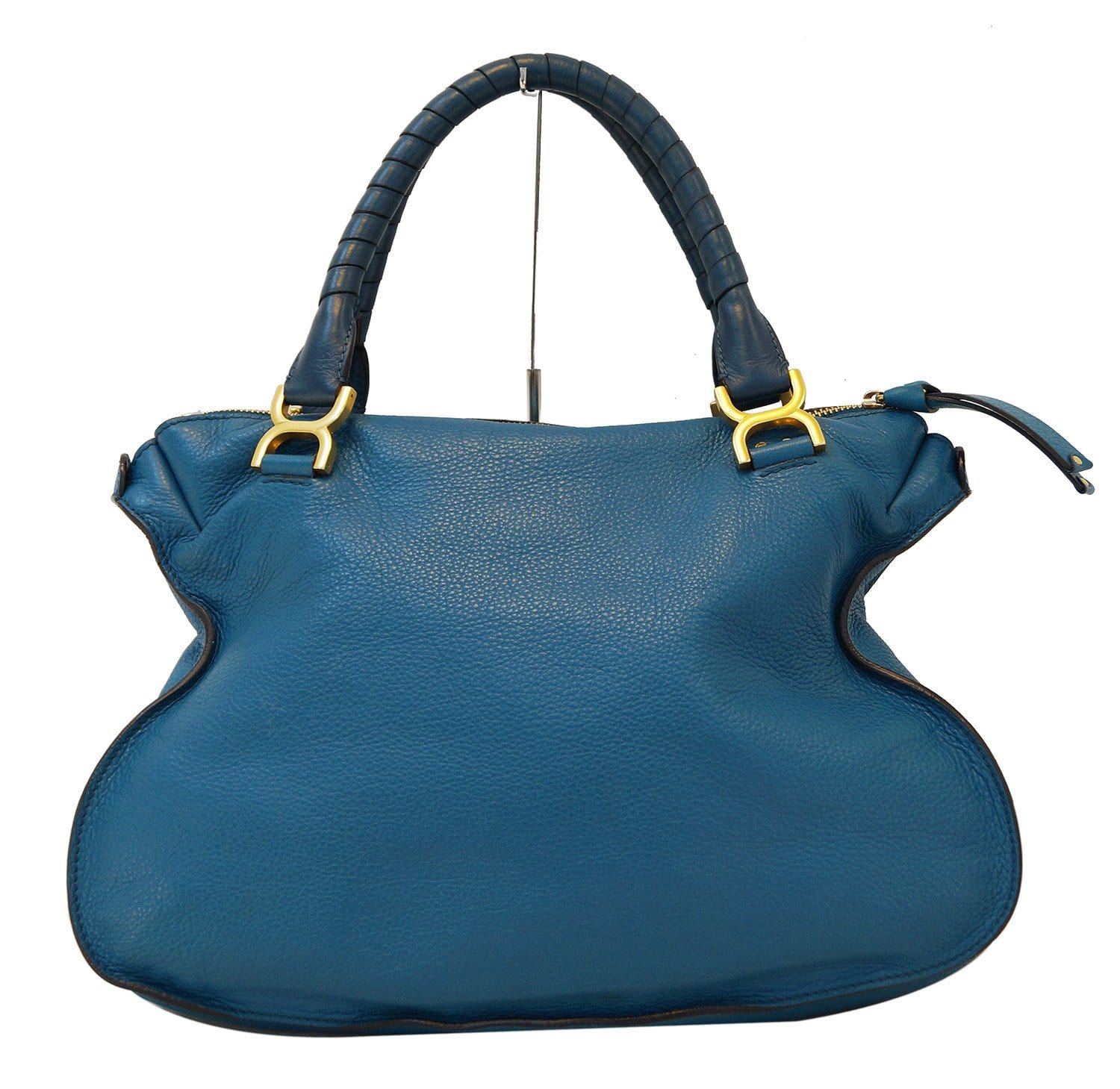 Chloé Marcie Large Laguna Blue Shoulder Handbag E2926