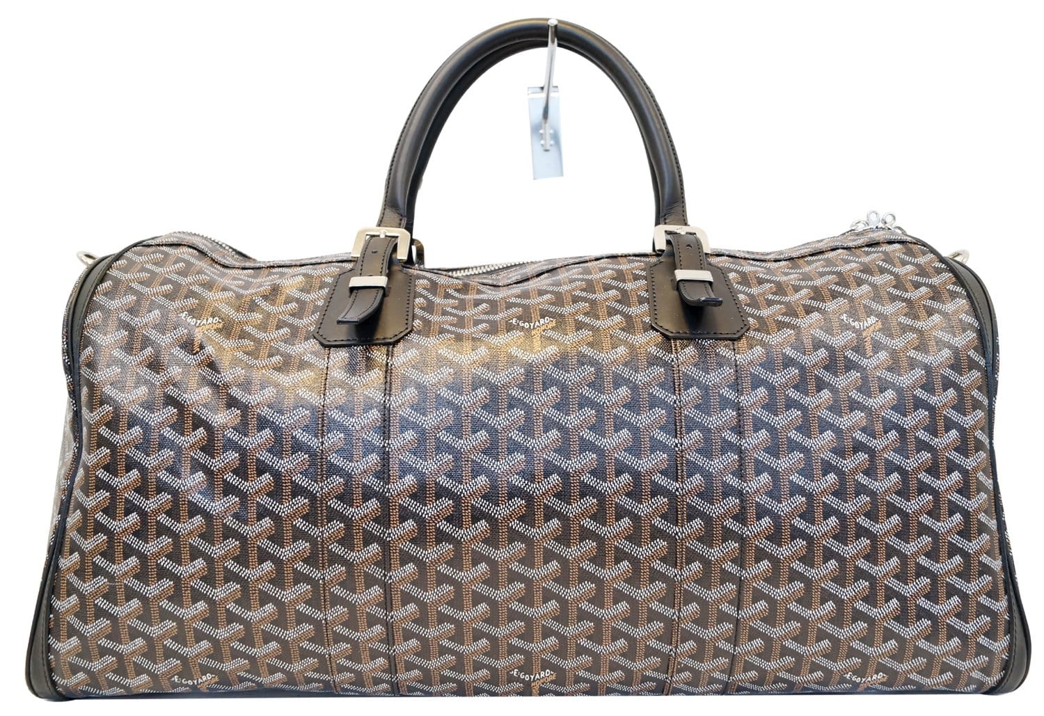 Goyard Black Chevron Print Coated Canvas Boeing 55 Travel Bag - Yoogi's  Closet