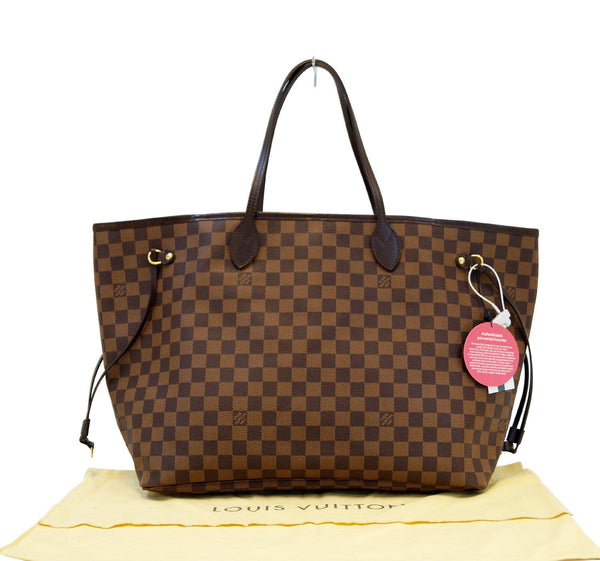 Authentic LOUIS VUITTON Damier Ebene Neverfull GM Tote Bag TT942