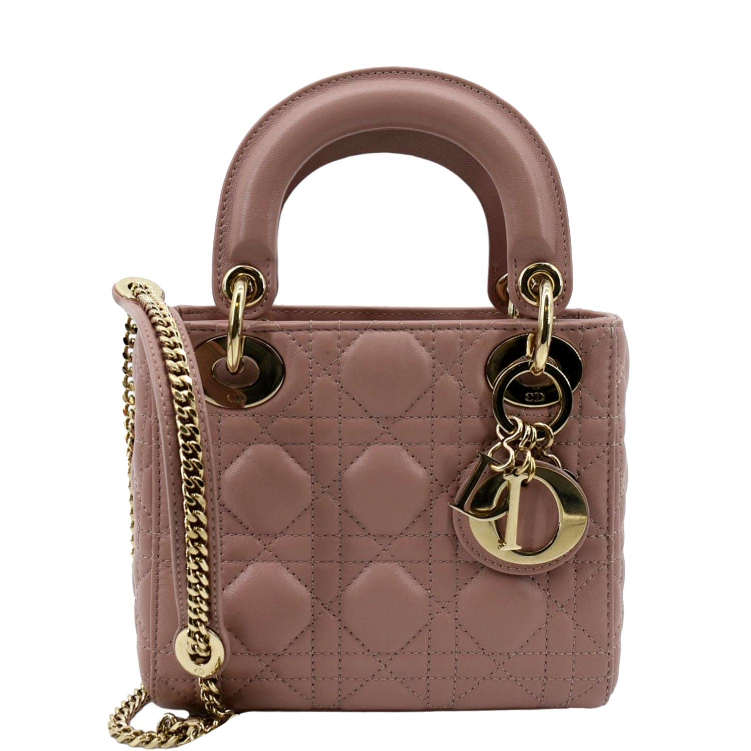 Dior - Small Lady Dior My ABC Bag Powder Pink Cannage Lambskin - Women