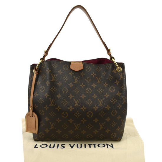 LOUIS VUITTON Graceful PM Monogram Canvas Hobo Bag Brown