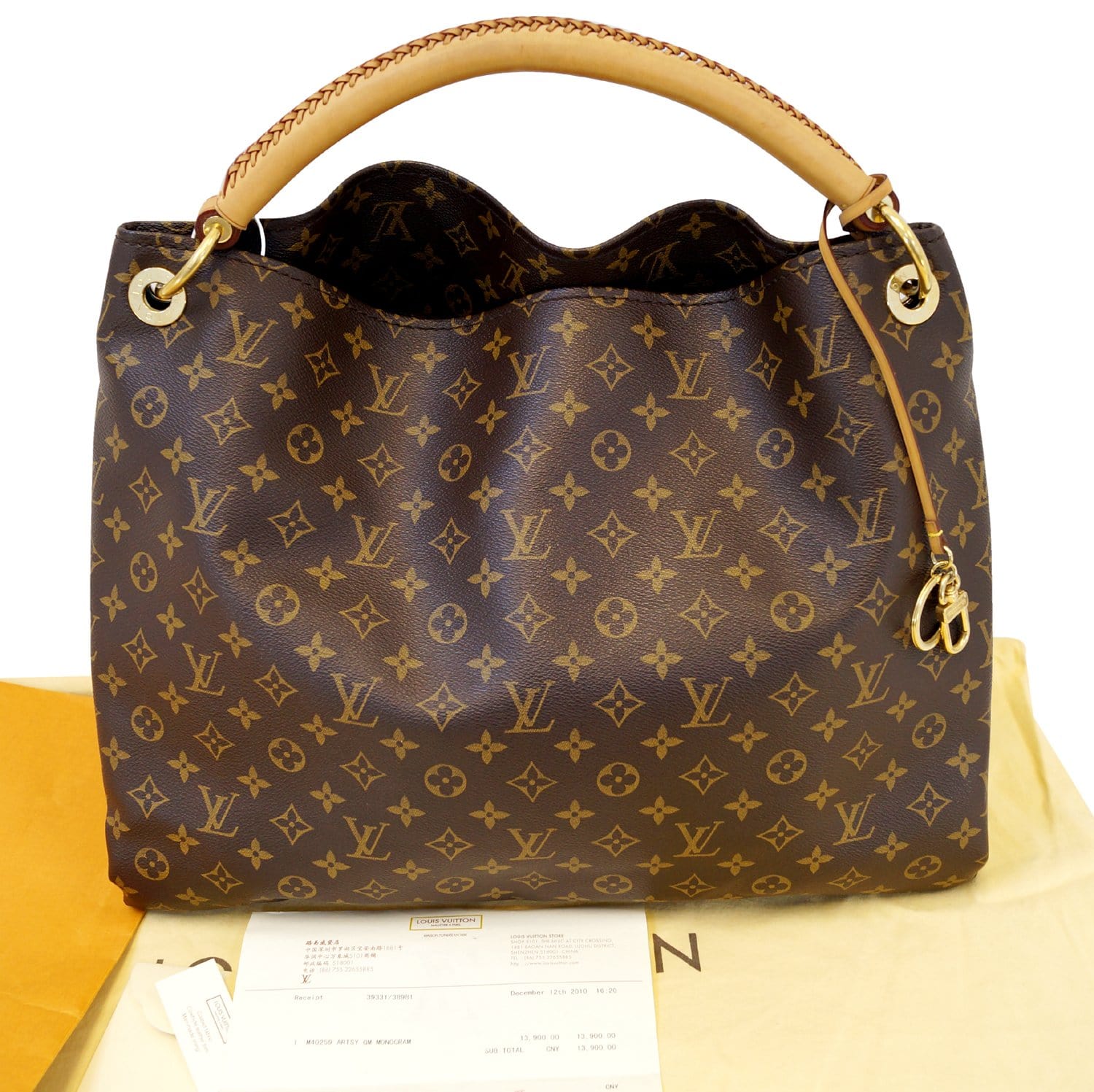 Authentic Louis Vuitton Monogram Artsy Gm Tote Hobo Handbag Limited E3 