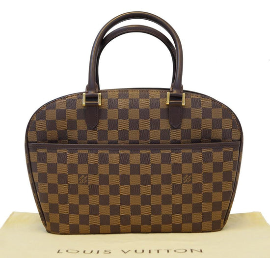 Authentic Louis Vuitton Damier Ebene Sarria Leather Handbag Purse Classic  Check