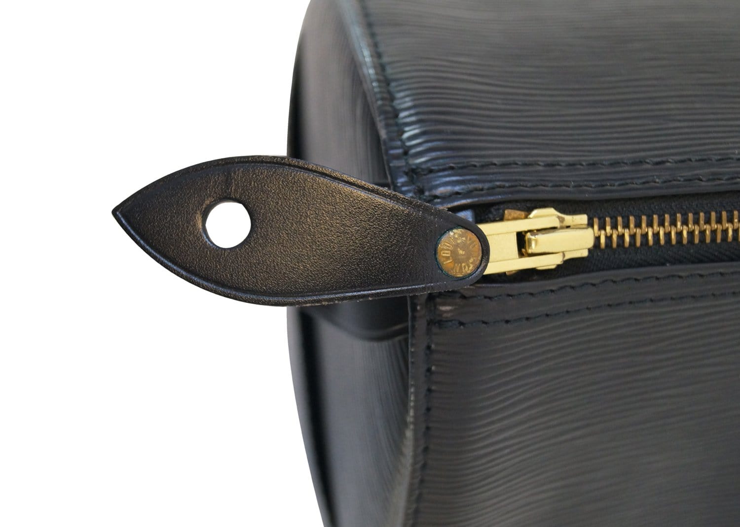 Authentic LOUIS VUITTON Epi Leather Black Speedy 35 Satchel Bag TT1435