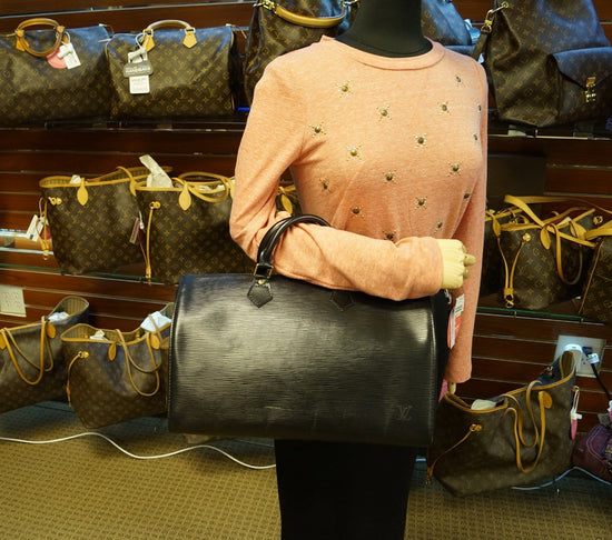 Louis Vuitton Epi Speedy 35 Black – Timeless Vintage Company