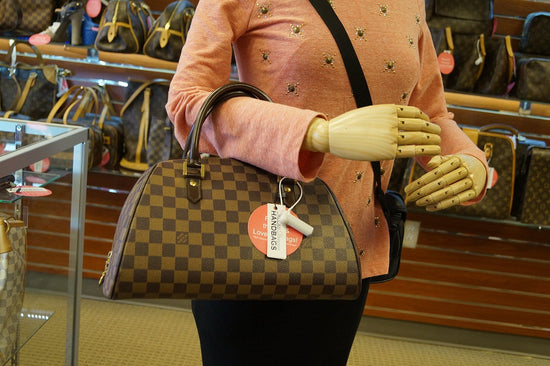 LOUIS VUITTON Monogram Rivela MM Hand bag Damier Ebene