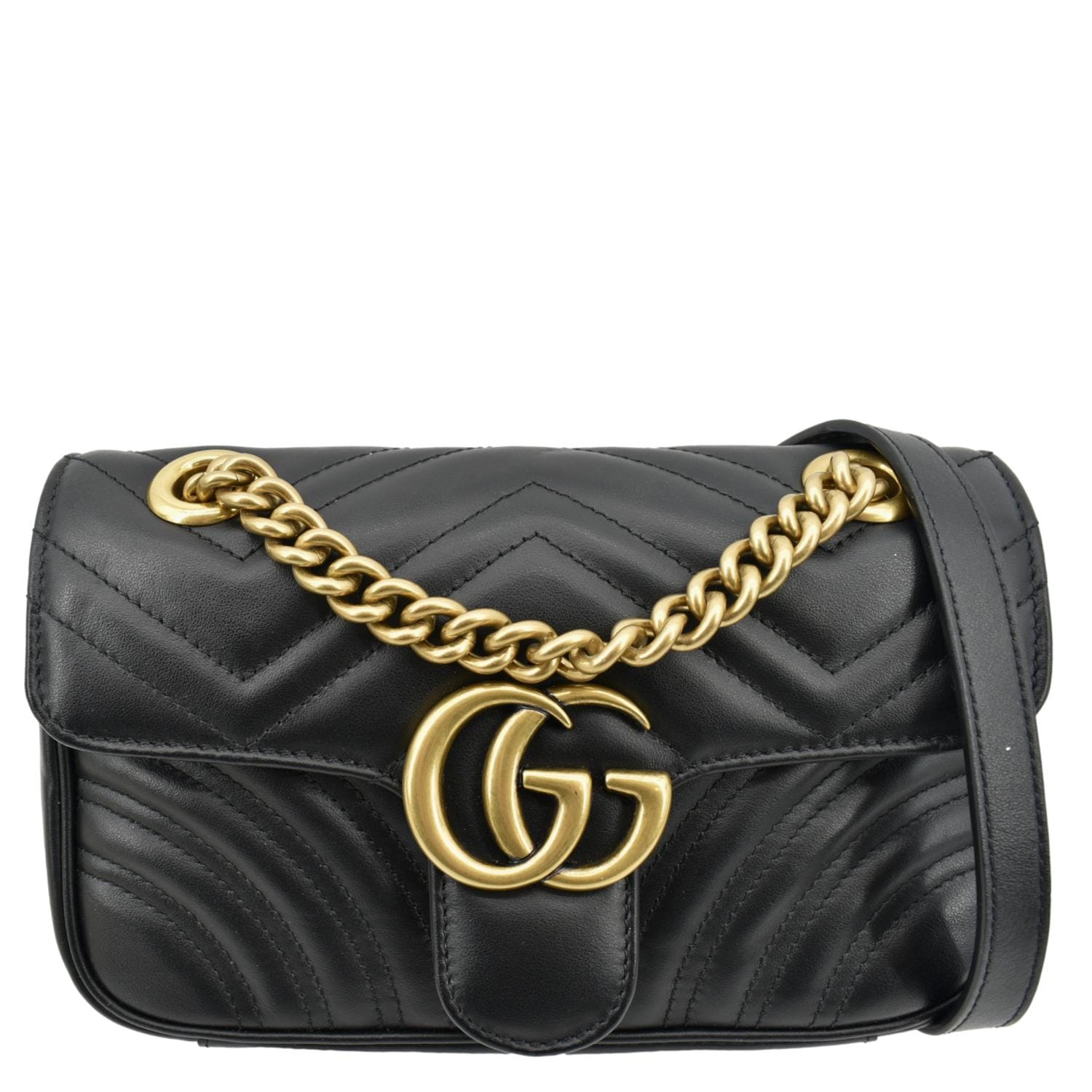 Gucci Women's GG Marmont Mini Leather Shoulder Bag