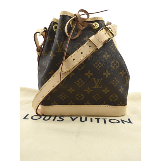 Louis Vuitton Noe BB Monogram Canvas Shoulder Bag Brown