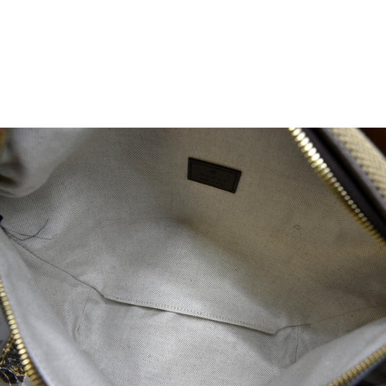 GUCCI Jumbo GG Canvas Leather Belt Bag Camel 696031