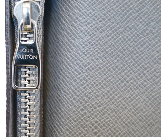Louis Vuitton Wallet Brazza Stripe Taiga Ardoise in Leather - US