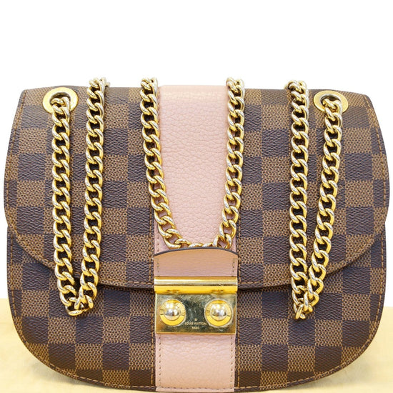 LOUIS VUITTON Damier Ebene Wight Chain Shoulder Bag N64420 LV Auth