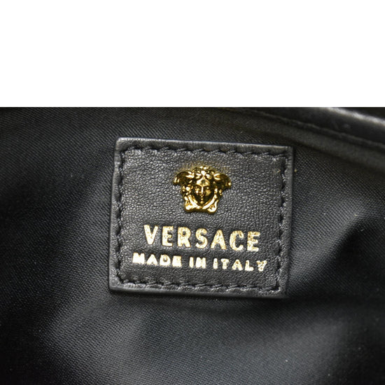 Versace Medusa Calfskin Leather Chain Clutch Bag Red