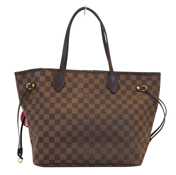Authentic Louis Vuitton Damier Ebene Neverfull MM Shoulder Bag TT955