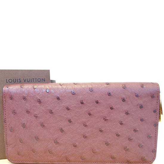 Louis Vuitton Prune Ostrich Leather Neo Zippy Wallet - Yoogi's Closet