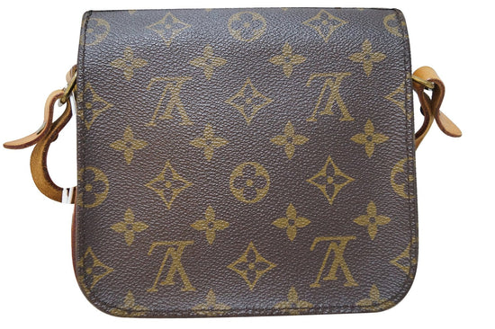 Cartouchière PM Brown Monogram Leather Crossbody Bag (Authentic Pre-Owned)