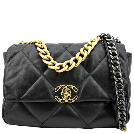 chanel black quilted backpack purse