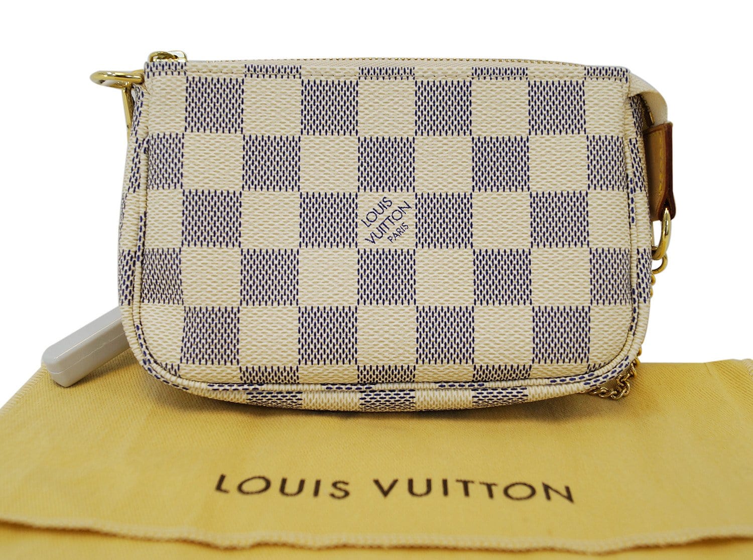 LOUIS VUITTON Damier Azur Mini Pochette Accessoires Pouch