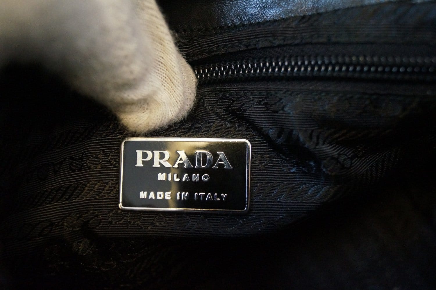 PRADA Milano Black Leather Hobo Shoulder Bag TT1209