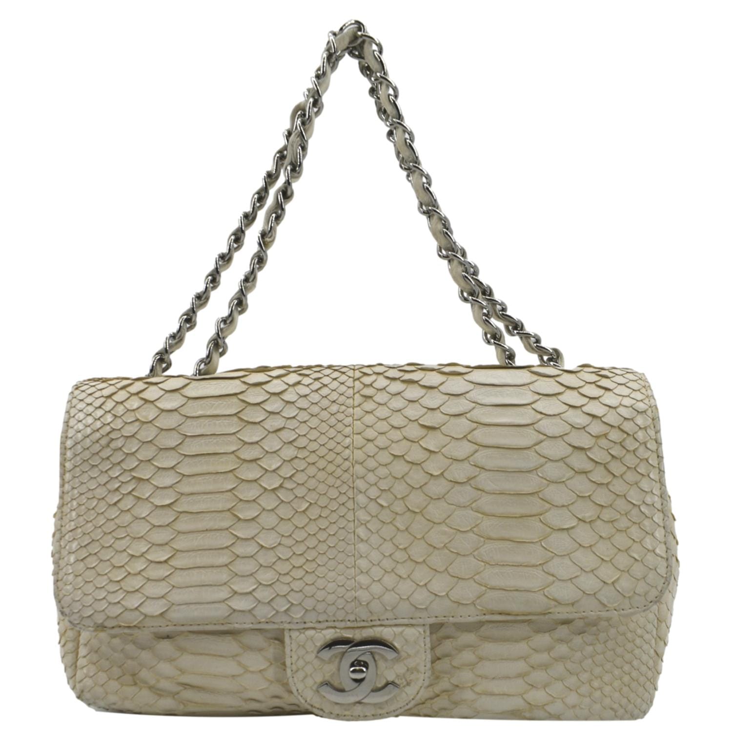 Chanel Flap Python Leather Crossbody Bag