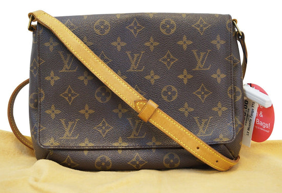 Handbags Louis Vuitton Louis Vuitton Monogram Musette Tango Strap Shoulder Bag M51257 LV Auth pt2382