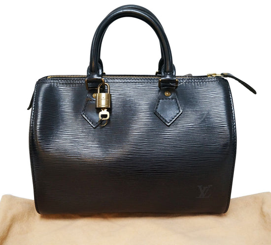 Louis Vuitton Epi Speedy 25 in Black Satchel Handbag