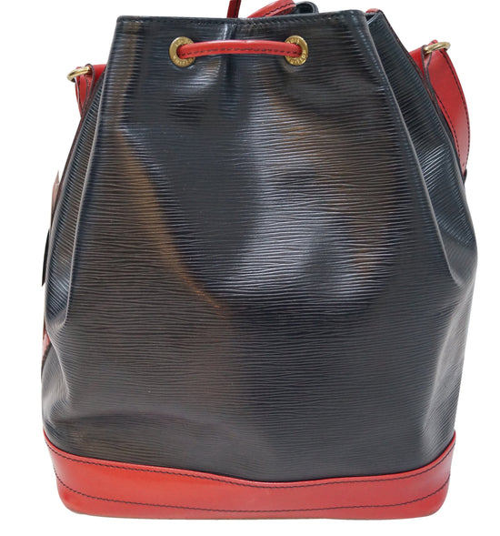 LOUIS VUITTON EPI NOE Black & Red Drawstring Shoulder Bag Handbag #251  Rise-on