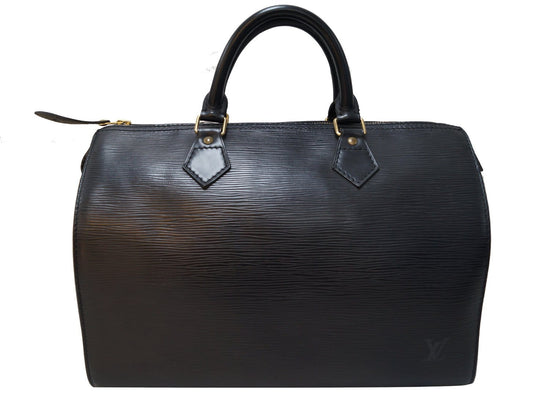 2008 LOUIS VUITTON Black Epi Leather Speedy 30 Handbag at 1stDibs  louis  vuitton speedy 30 black, louis vuitton black epi speedy 30, lv speedy black  leather