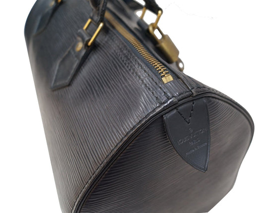 Speedy leather handbag Louis Vuitton Black in Leather - 31836790