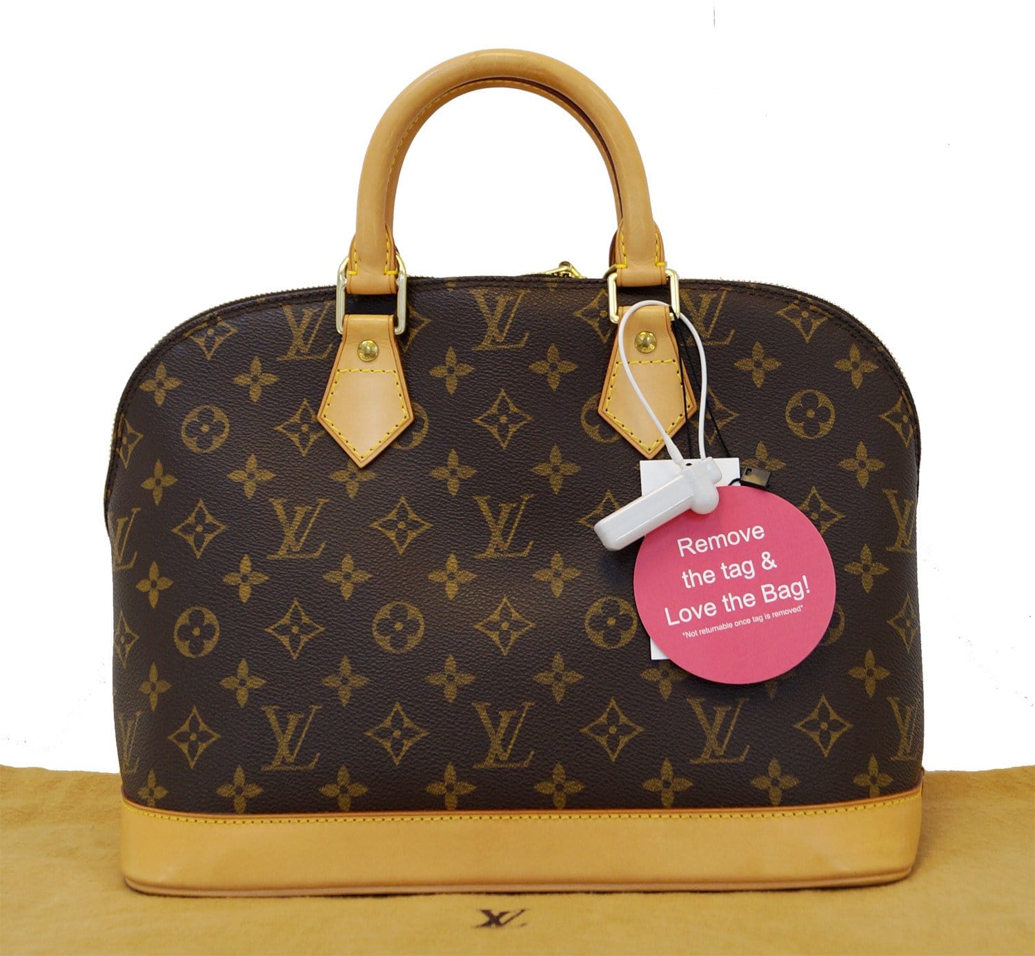 Louis Vuitton Alma Minnie & Mickey customized by artist PAtBo! Brown  Leather Cloth ref.149791 - Joli Closet