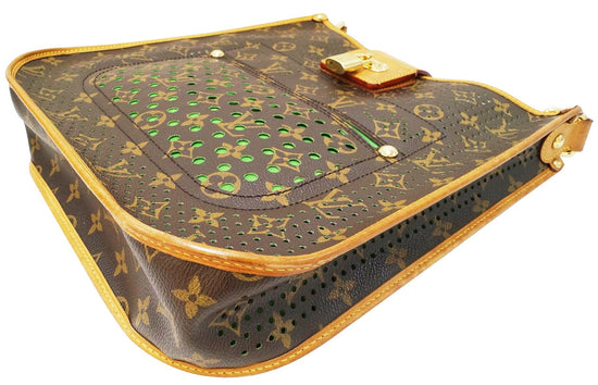 Pre-owned Louis Vuitton Limited Edition Green Monogram Perforated