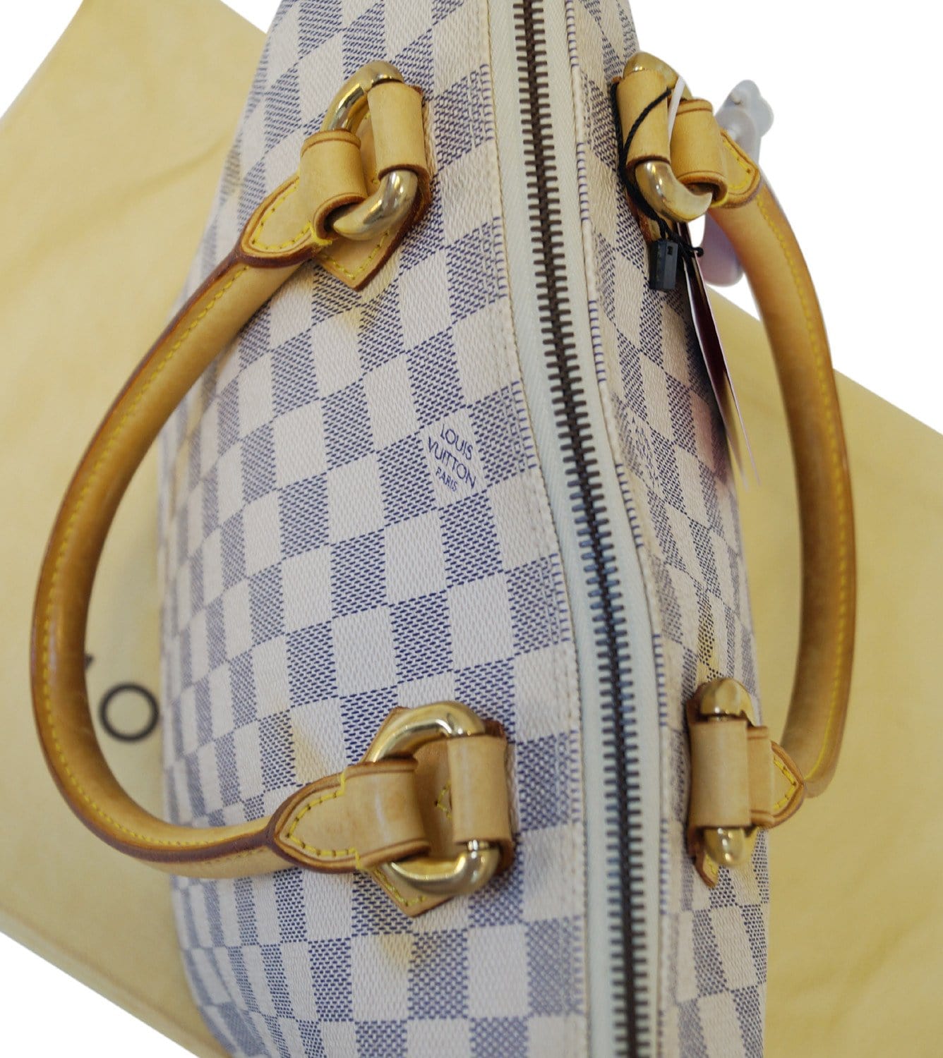 LOUIS VUITTON Damier Azur Canvas White Saleya PM Shoulder Bag - Final