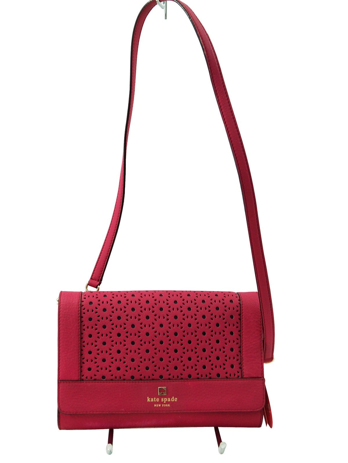 Kate Spade Leather Satchel Red/Tan Speedy Bag