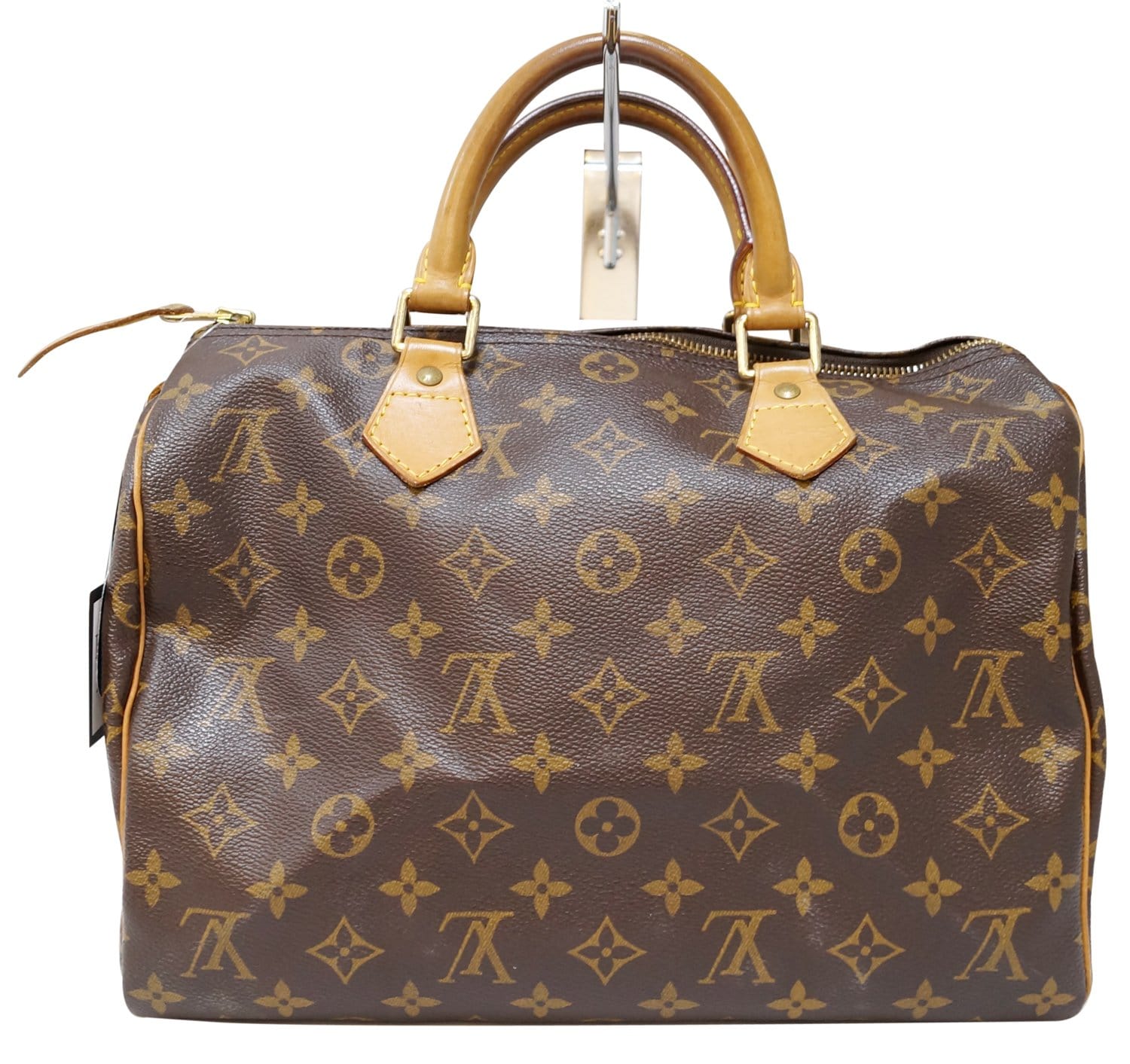 Speedy Sac Louis Vuitton veloz 30 em canvas quadriculado ébano