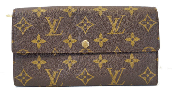 Louis Vuitton Monogram Portefeiulle Double V Long Bifold Wallet /8N0460