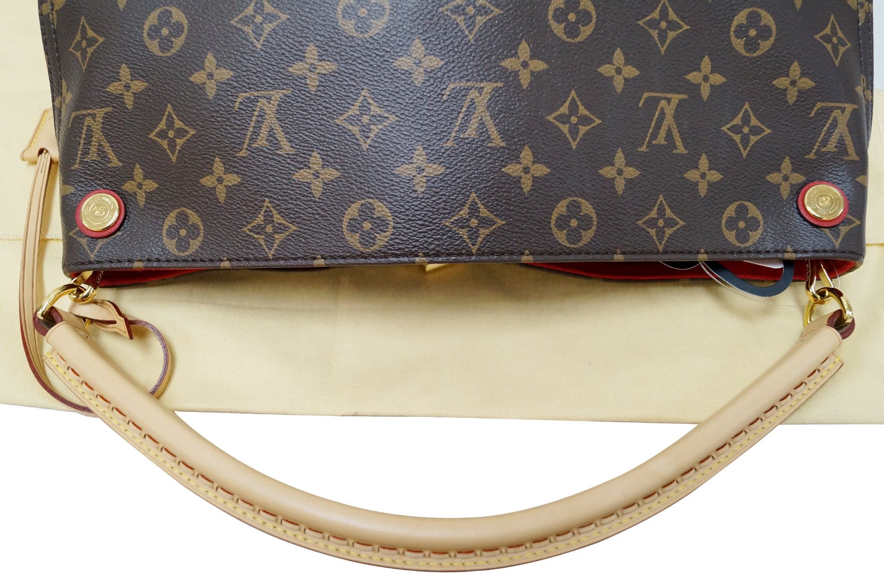 Authentic LOUIS VUITTON Monogram Canvas Cerise Gaia Red Shoulder Bag E